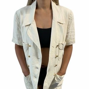 CHANEL Cc Sleeve Jacket #36 Ivory